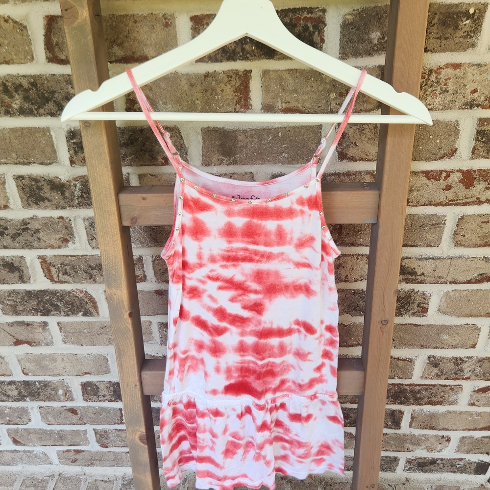 Poof! Red and White Tie-Dye Camisole